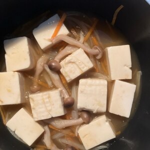 めんつゆで簡単！豆腐のしめじあん煮